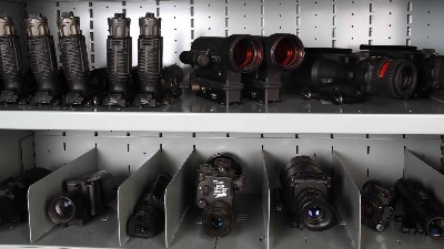 NVG Storage in Weapons Rack Storage System