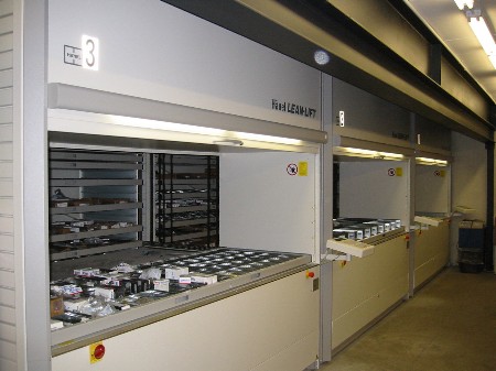 Automated Retrieval Systems Vertical Lift Modules- Benchstock Storage- Automated Retrieval Systems Vertical Lift Modules