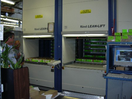 Vertical Lift Modules Parts Manager, Manufacturing Parts Storage, Vertical Lift Modules Hanel Lean-Lift