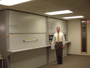 Side By Side Vertical Carousels- Electric Lateral Files- Side By Side Vertical Carousels